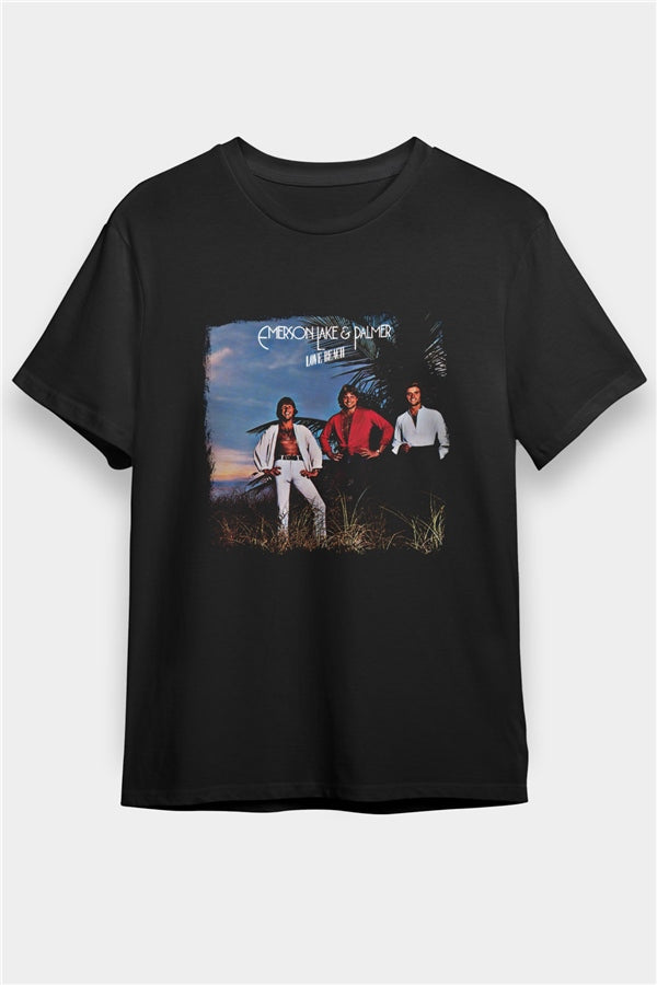 Emerson, Lake and Palmer Printed Unisex Black T-Shirt