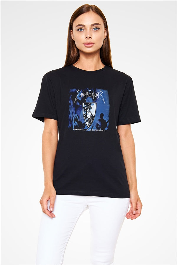 Emperor Printed Unisex Black T-Shirt