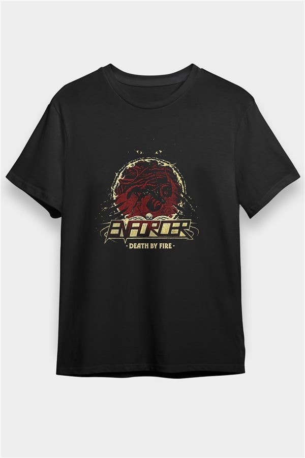 Enforcer Printed Unisex Black T-Shirt