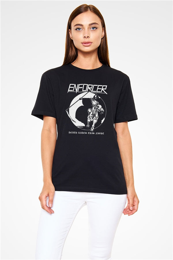 Enforcer Printed Unisex Black T-Shirt