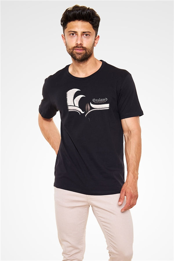 Enslaved Printed Unisex Black T-Shirt