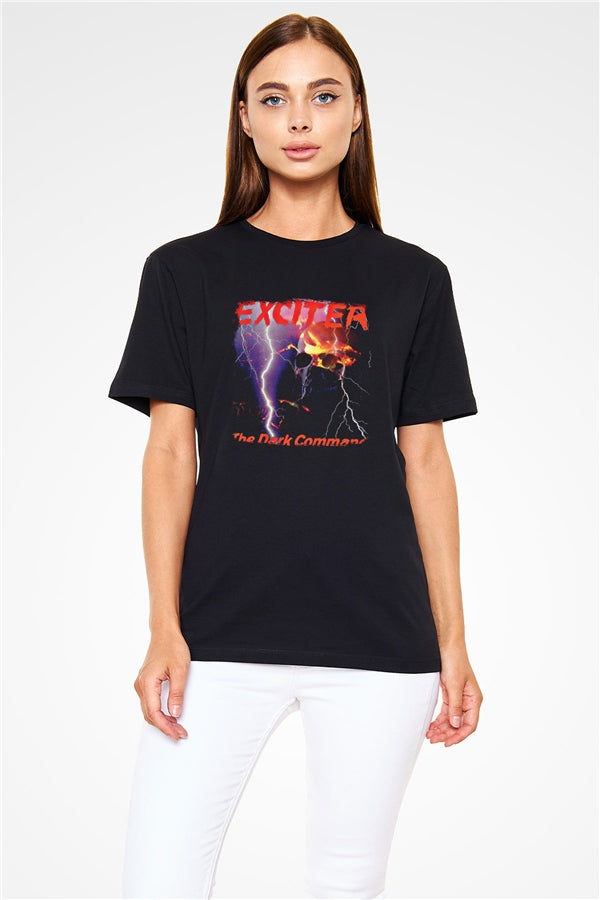 Exciter Printed Unisex Black T-Shirt
