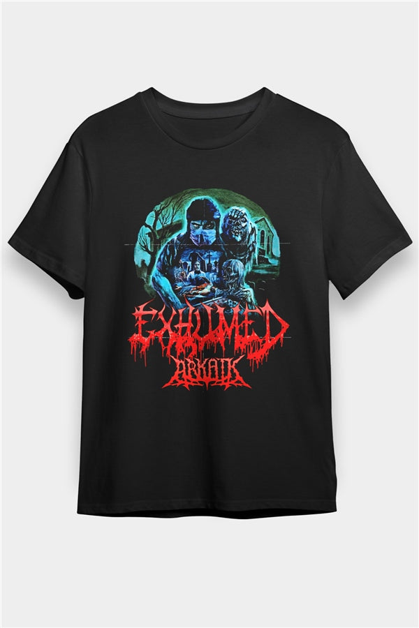 Exhumed Graphic Print Unisex Black T-Shirt