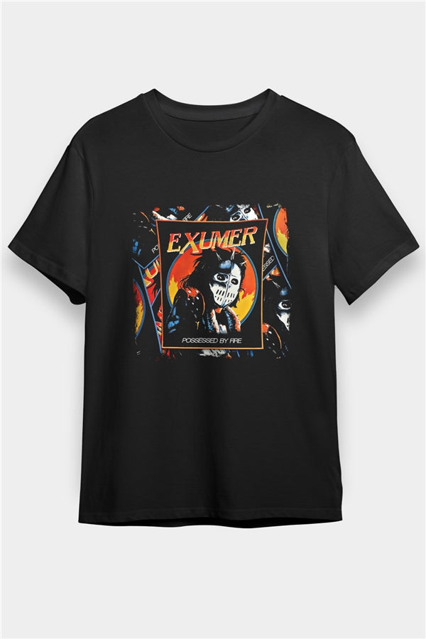 Exumer Printed Unisex Black T-Shirt