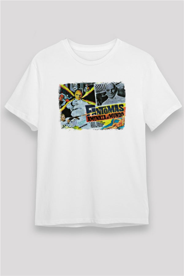 Fantomas Printed Unisex White T-Shirt