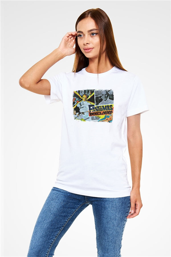 Fantomas Printed Unisex White T-Shirt