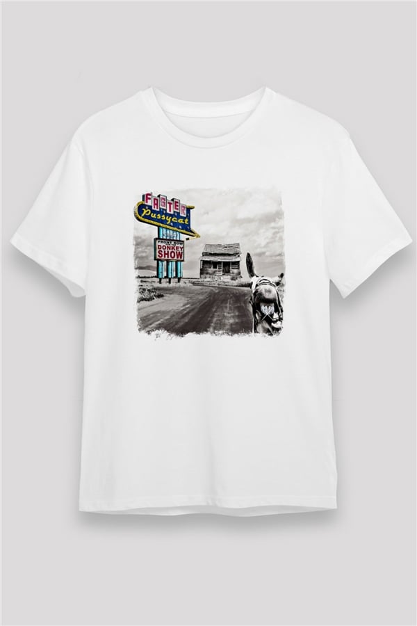 Faster Pussycat Printed Unisex White T-Shirt