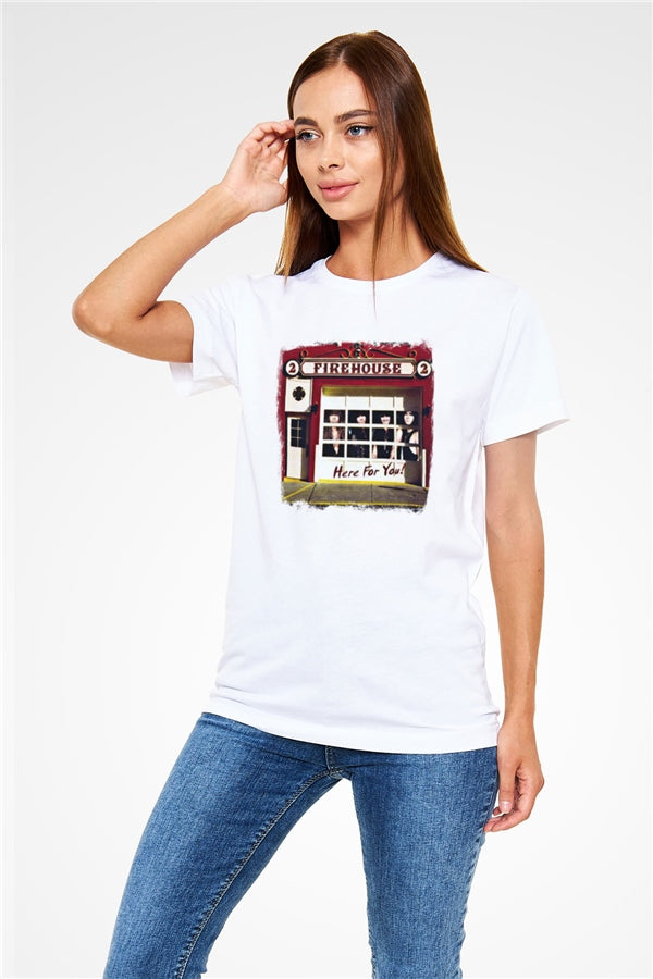 FireHouse Graphic Printed Unisex White T-Shirt