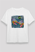 Fishbone Fishbone Print Unisex White T-Shirt