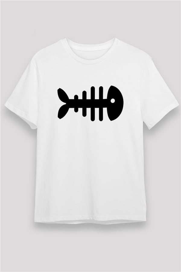 Fishbone White Unisex T-Shirt