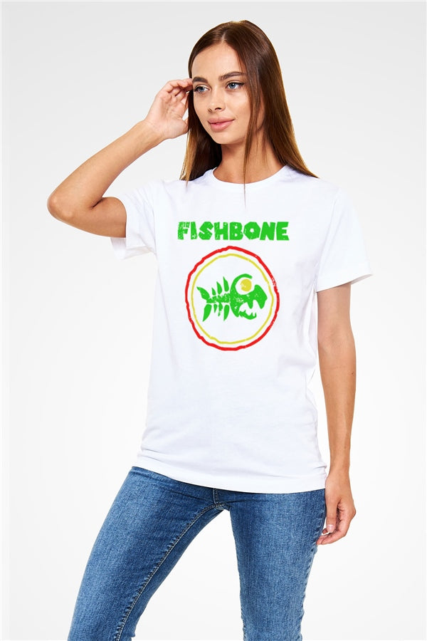 Fishbone White Unisex T-Shirt