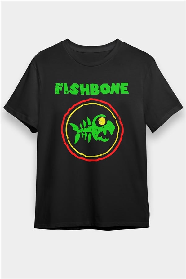 Fishbone Black Unisex T-Shirt