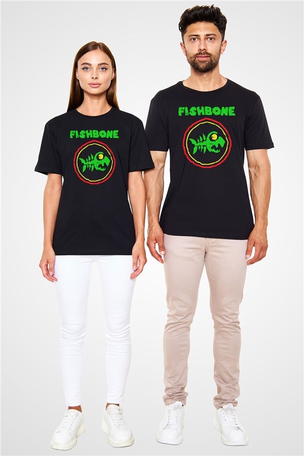 Fishbone Black Unisex T-Shirt