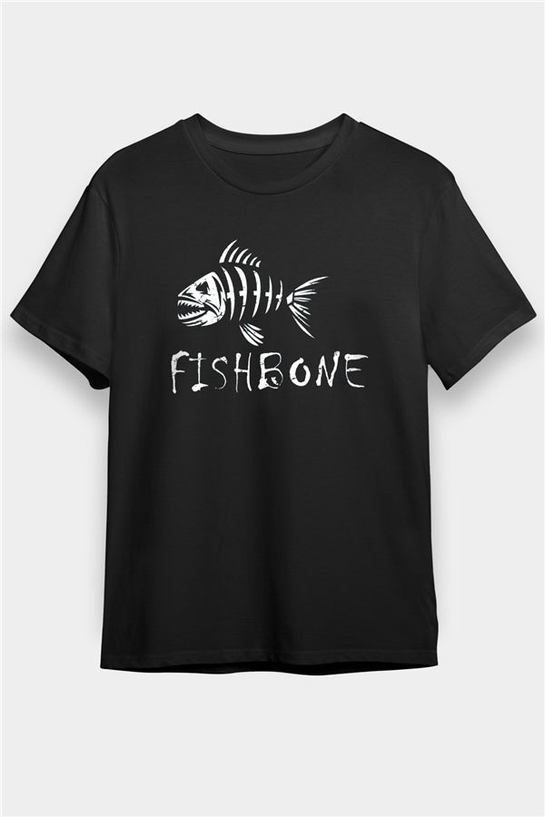 Fishbone Black Unisex T-Shirt