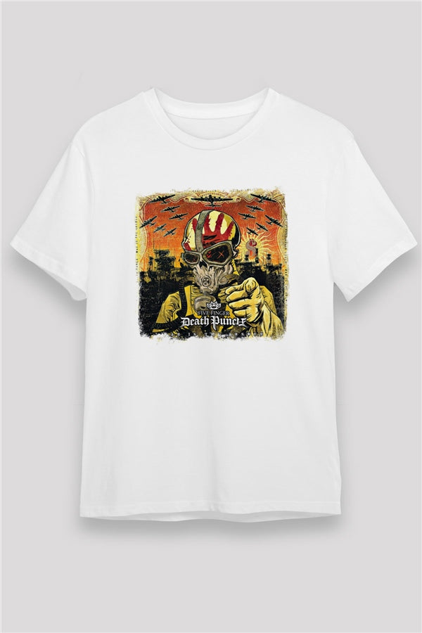 Five Finger Death Punch Printed Unisex White T-Shirt