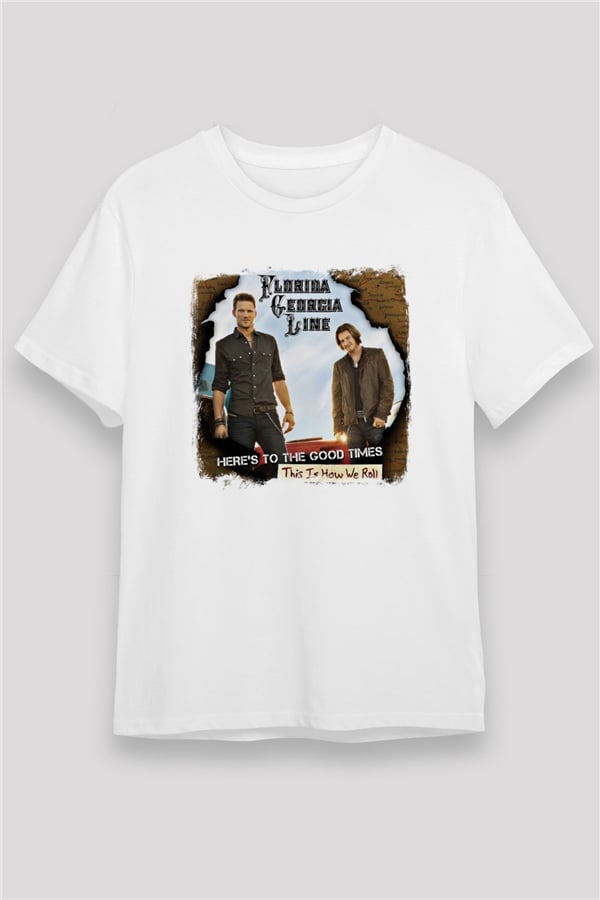 Florida Georgia Line Printed Unisex White T-Shirt