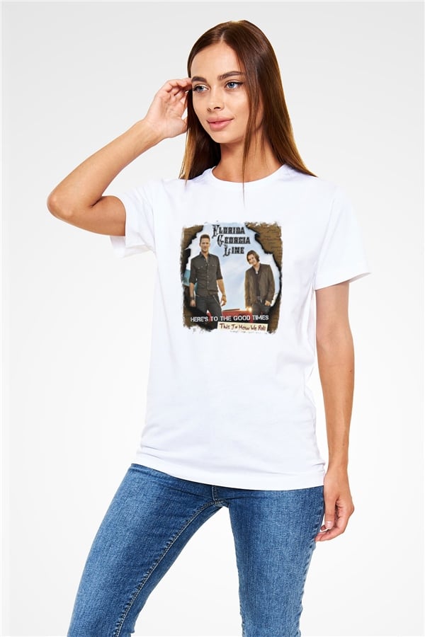 Florida Georgia Line Printed Unisex White T-Shirt
