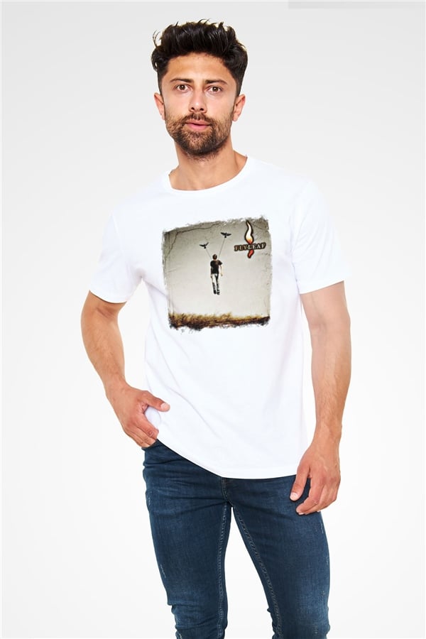Flyleaf Printed Unisex White T-Shirt