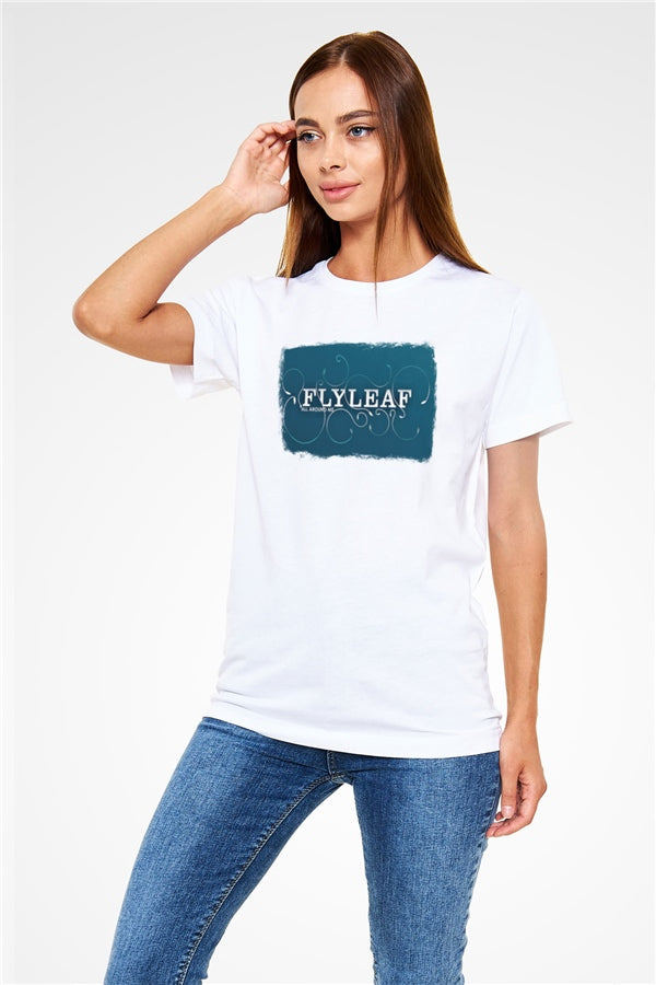 Flyleaf Printed Unisex White T-Shirt