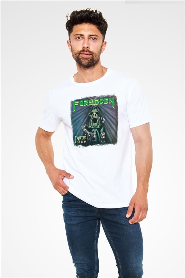 Forbidden Graphic Print Unisex White T-Shirt