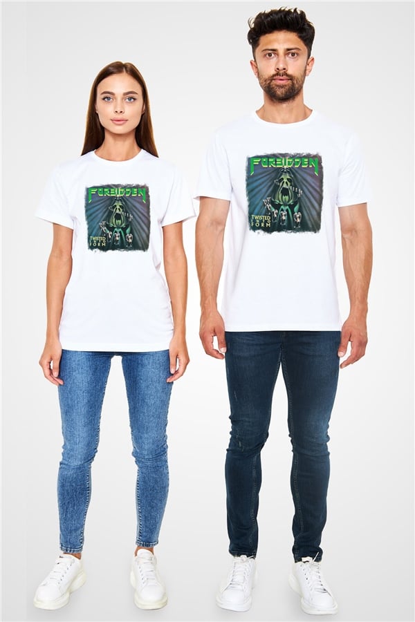 Forbidden Graphic Print Unisex White T-Shirt