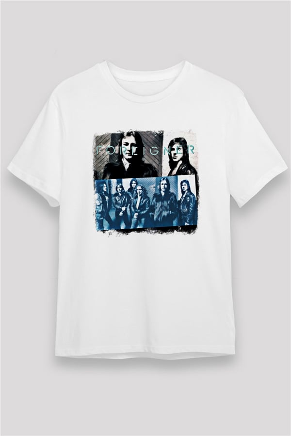 Foreigner Printed Unisex White T-Shirt