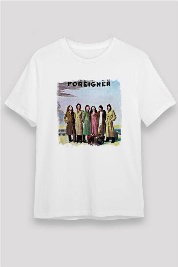 Foreigner Printed Unisex White T-Shirt