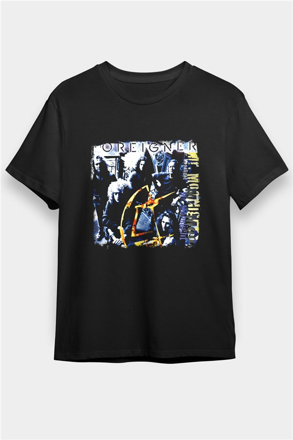 Foreigner Printed Unisex Black T-Shirt