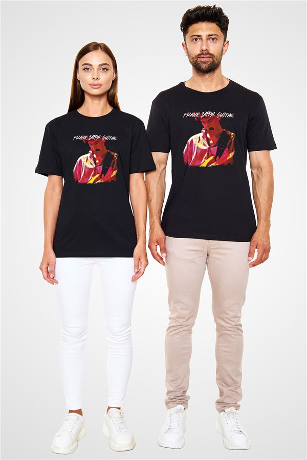 Frank Zappa Printed Unisex Black T-Shirt