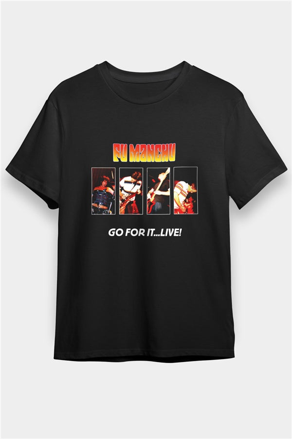 Fu Manchu Printed Unisex Black T-Shirt