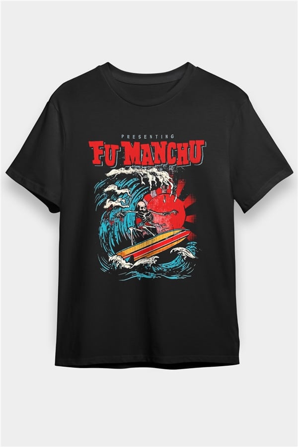 Fu Manchu Black Unisex T-Shirt