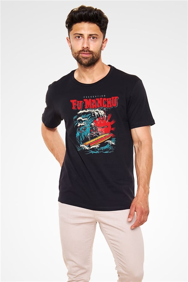 Fu Manchu Black Unisex T-Shirt
