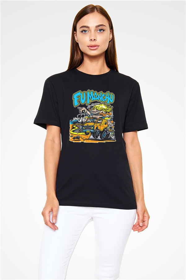 Fu Manchu Black Unisex T-Shirt