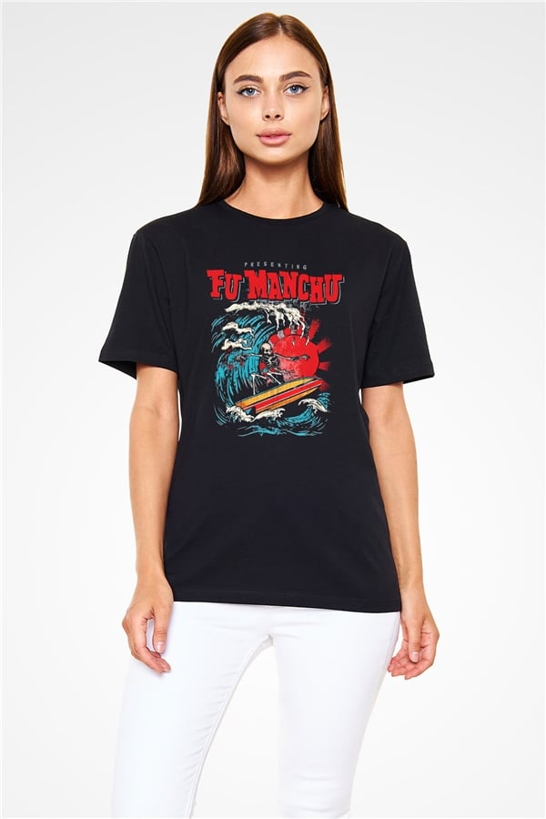 Fu Manchu Black Unisex T-Shirt
