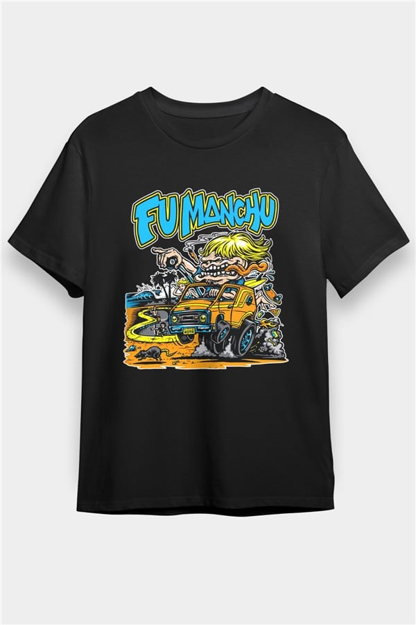Fu Manchu Black Unisex T-Shirt