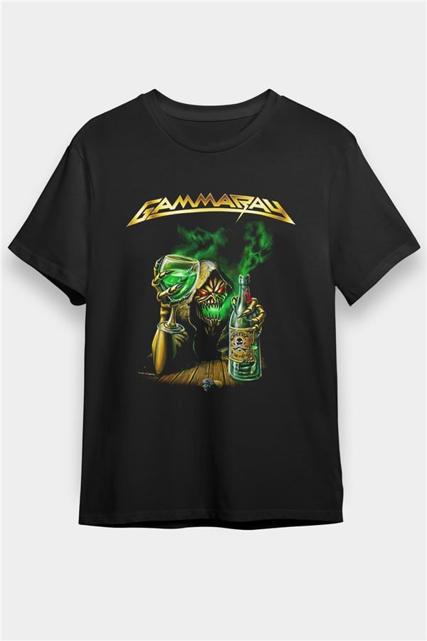 Gammaray Printed Unisex Black T-Shirt
