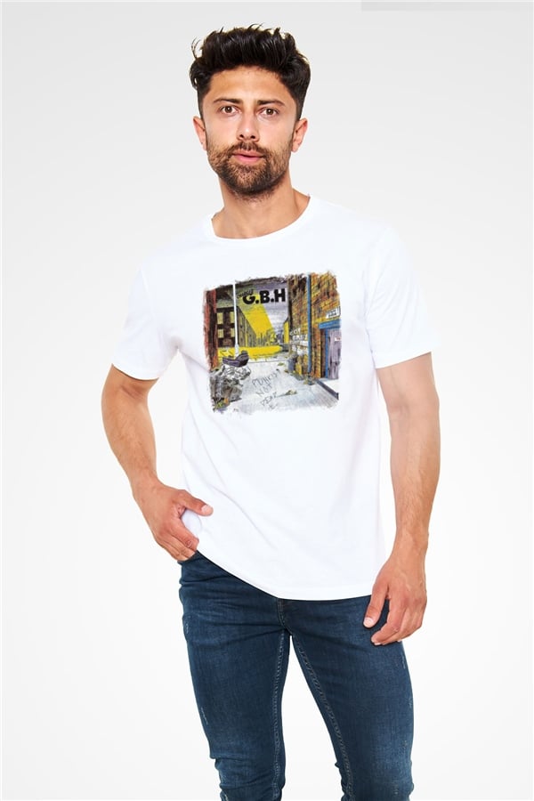 GBH Printed Unisex White T-Shirt