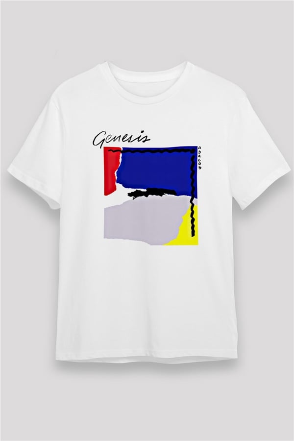 Genesis Printed Unisex White T-Shirt