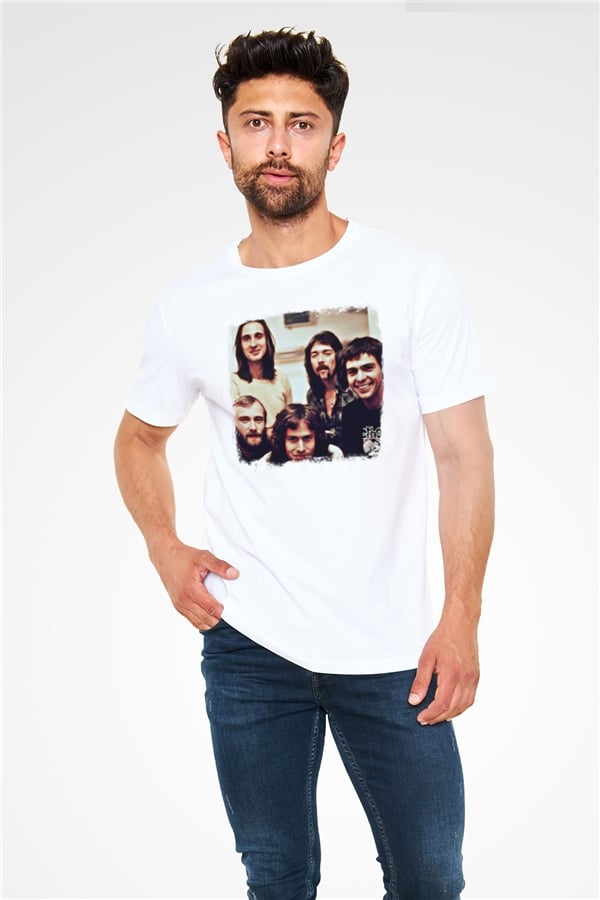 Genesis Printed Unisex White T-Shirt