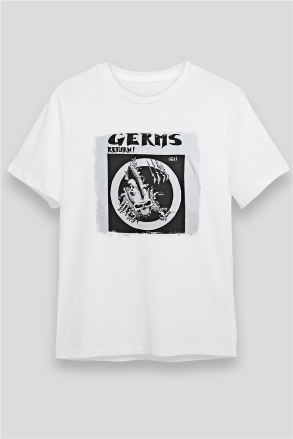 Germs Printed Unisex White T-Shirt