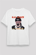 GG Allin Printed Unisex White T-Shirt