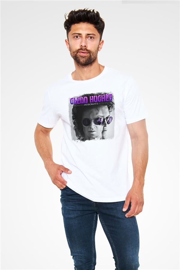 Glenn Hughes Printed Unisex White T-Shirt