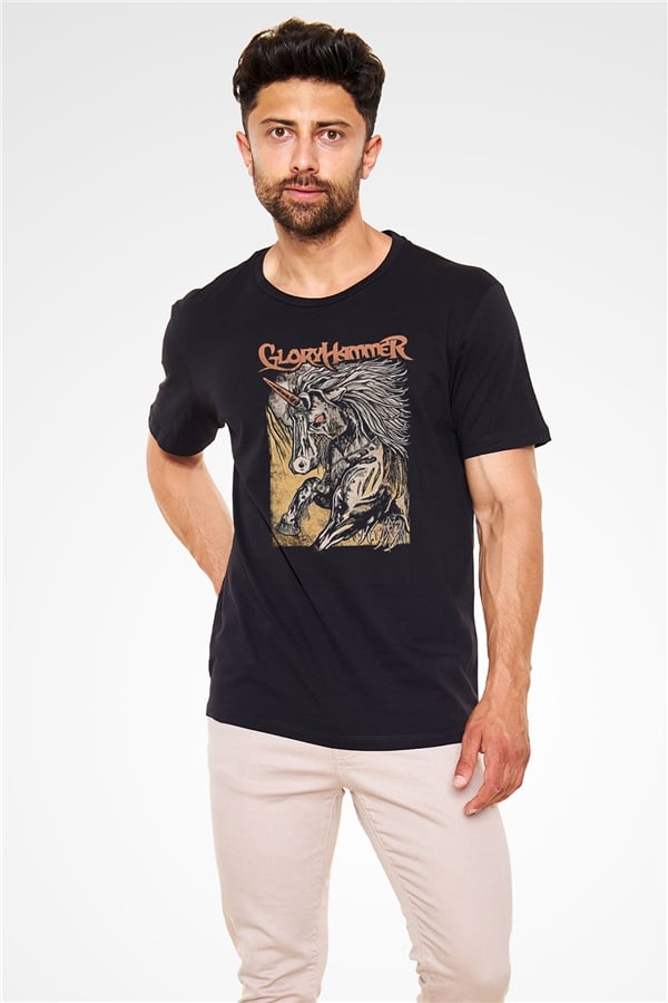 Gloryhammer Printed Unisex Black T-Shirt