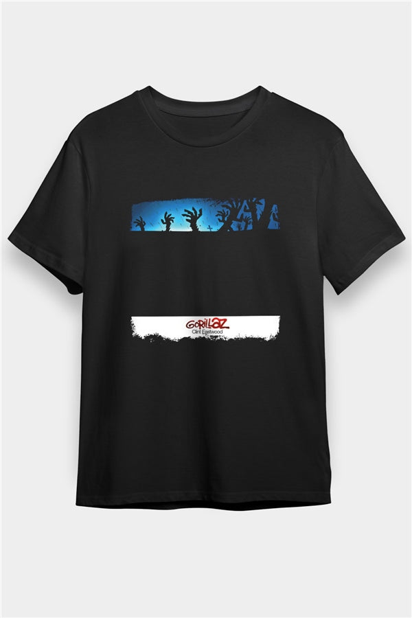 Gorillaz Printed Unisex Black T-Shirt