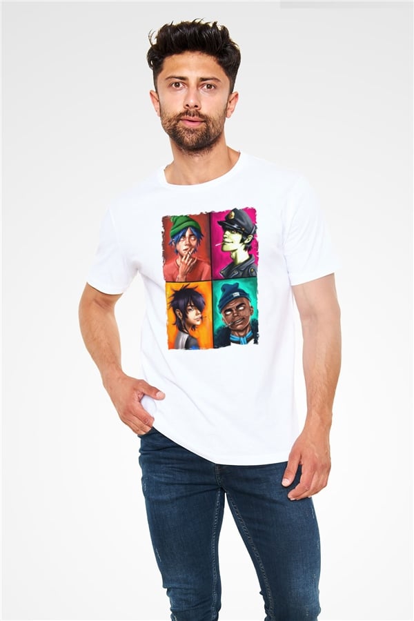 Gorillaz White Unisex T-Shirt
