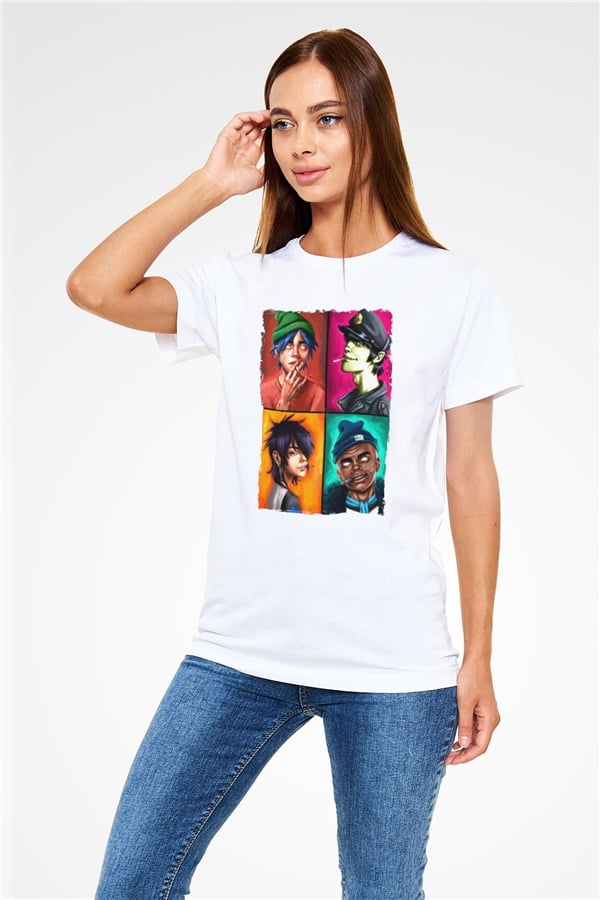 Gorillaz White Unisex T-Shirt