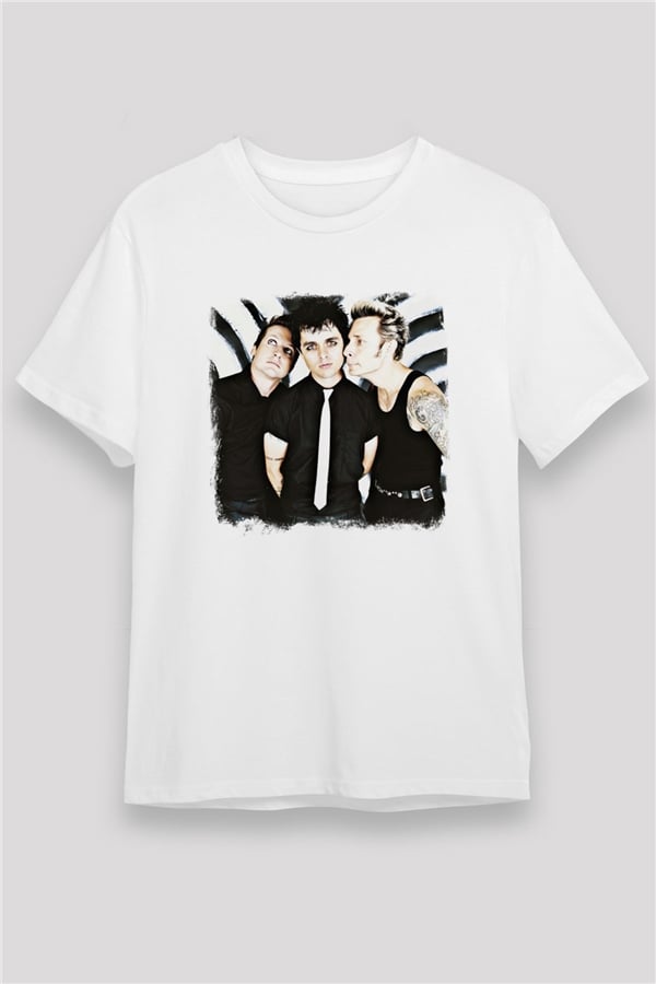Green Day Printed Unisex White T-Shirt