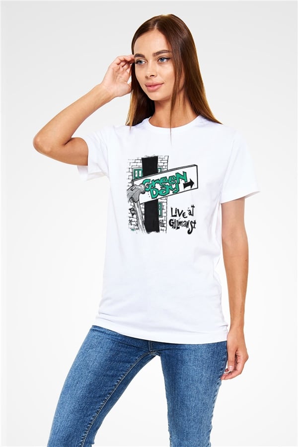 Green Day Printed Unisex White T-Shirt