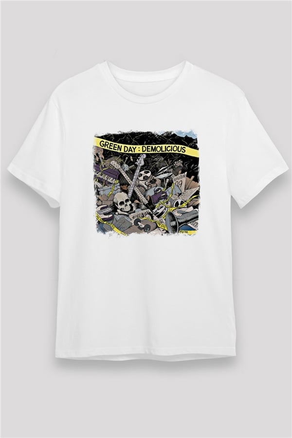 Green Day Printed Unisex White T-Shirt