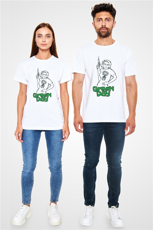 Green Day White Unisex T-Shirt